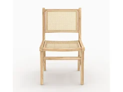 Set de 2 sillas en madera de teca y ratán - Kyla