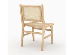 Set de 2 sillas en madera de teca y ratán - Kyla