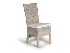 Set de 2 sillas en rattan con cojin incluido