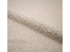 Set de 2 sillas en tejido bouclé beige y patas de metal negro - Iris