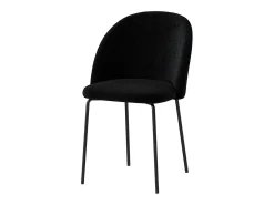 Set de 2 sillas en tejido bouclé negro - Karl