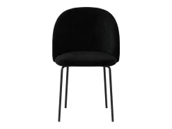 Set de 2 sillas en tejido bouclé negro - Karl