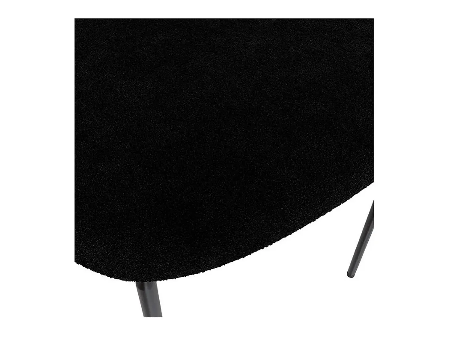 Set de 2 sillas en tejido bouclé negro - Karl