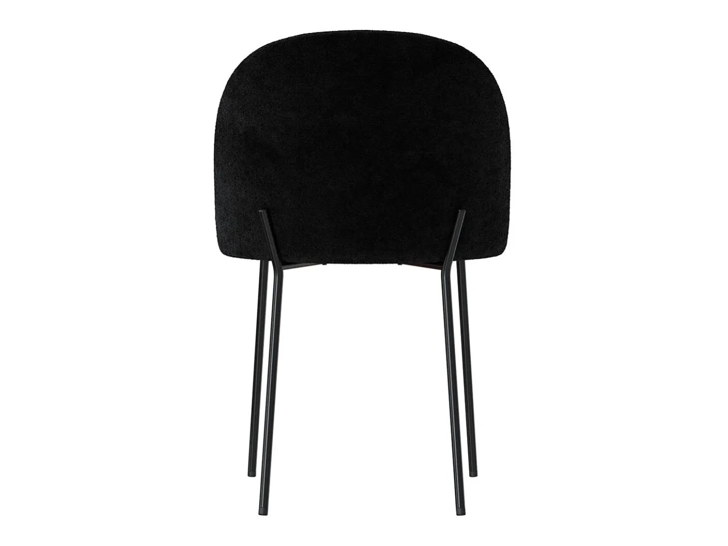 Set de 2 sillas en tejido bouclé negro - Karl