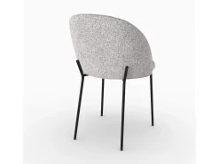 Set de 2 sillas en tejido gris claro moteado - Karl