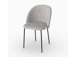 Set de 2 sillas en tejido gris claro moteado - Karl