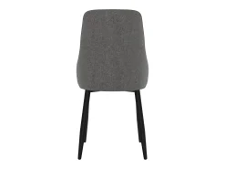 Set de 2 sillas en tela gris oscuro con patas de metal - Pipo