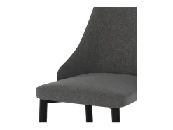 Set de 2 sillas en tela gris oscuro con patas de metal - Pipo