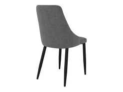 Set de 2 sillas en tela gris oscuro con patas de metal - Pipo