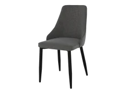 Set de 2 sillas en tela gris oscuro con patas de metal - Pipo