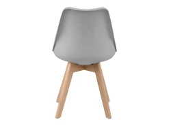 Set de 2 sillas escandinava gris claro y patas de madera - Skandi