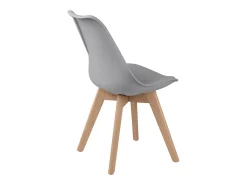 Set de 2 sillas escandinava gris claro y patas de madera - Skandi