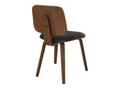 Set de 2 sillas Flow en madera y PU negro - Flow