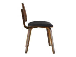 Set de 2 sillas Flow en madera y PU negro - Flow