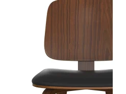 Set de 2 sillas Flow en madera y PU negro - Flow