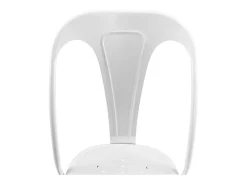 Set de 2 sillas Indus blancas mate de metal con acabado mate