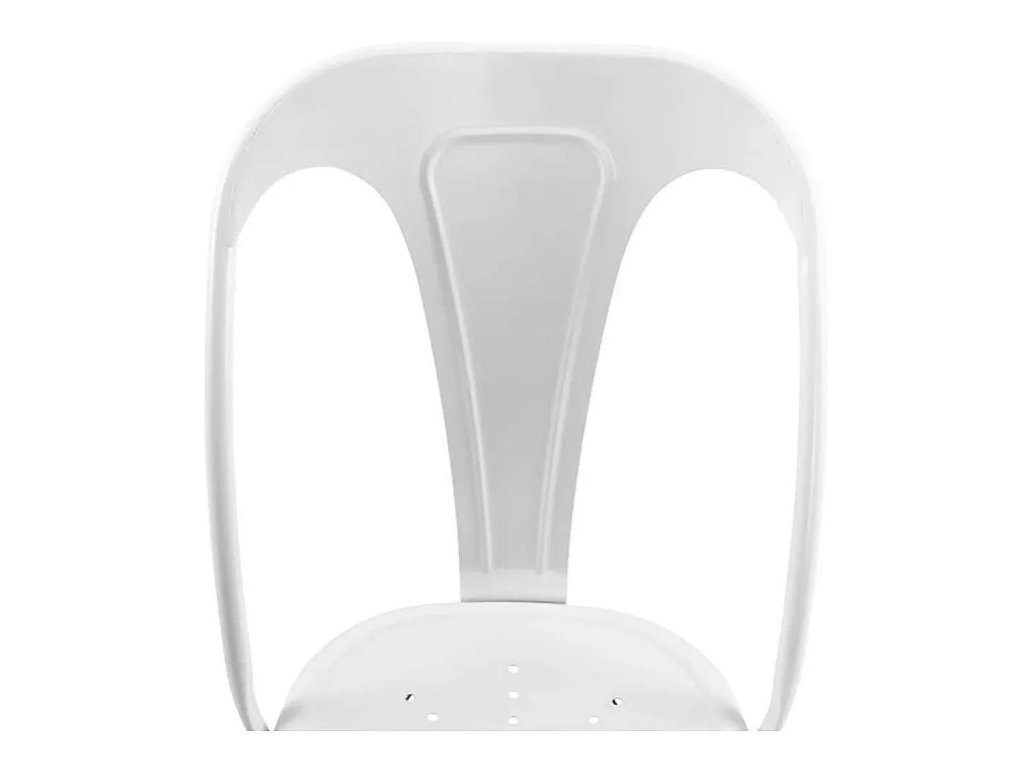 Set de 2 sillas Indus blancas mate de metal con acabado mate