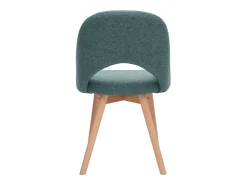 Set de 2 sillas nórdicas de tela verde grisáceo y madera clara COSETTE