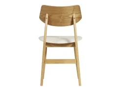 Set de 2 sillas nórdicas de madera clara y blanco ELION