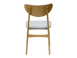 Set de 2 sillas nórdicas de tejido efecto aterciopelado texturizado gris jaspeado y madera clara de haya maciza MAYA