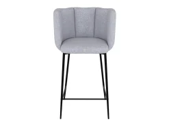Set de 2 sillas para isla de cocina en tela gris claro 67 cm - Rosy