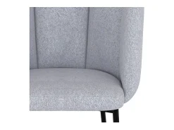 Set de 2 sillas para isla de cocina en tela gris claro 67 cm - Rosy