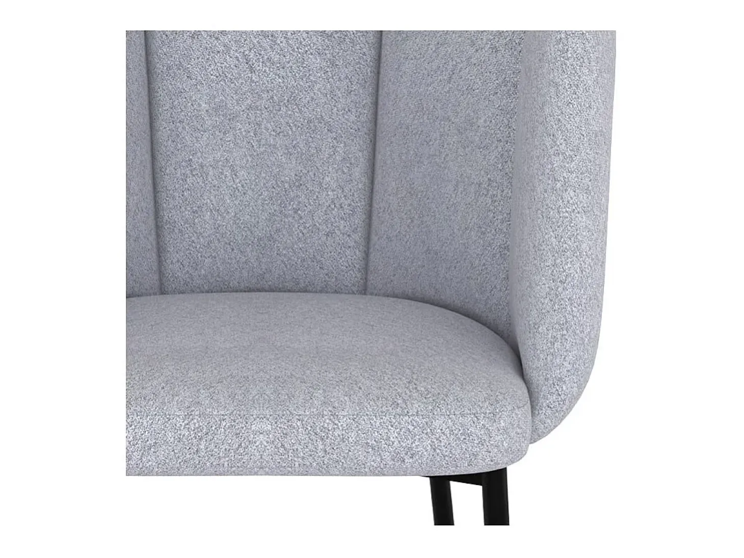 Set de 2 sillas para isla de cocina en tela gris claro 67 cm - Rosy