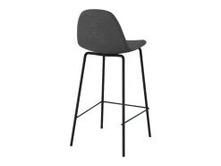 Set de 2 sillas para isla central en tela gris oscuro 65 cm - Henrik