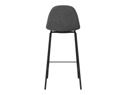 Set de 2 sillas para isla central en tela gris oscuro 65 cm - Henrik