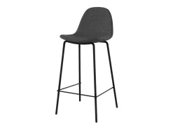 Set de 2 sillas para isla central en tela gris oscuro 65 cm - Henrik