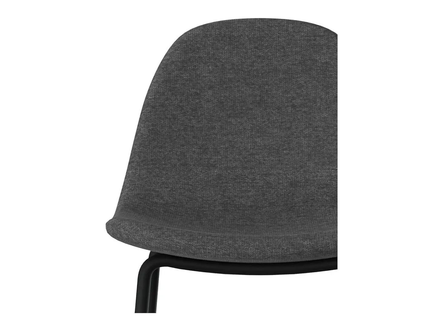 Set de 2 sillas para isla central en tela gris oscuro 65 cm - Henrik