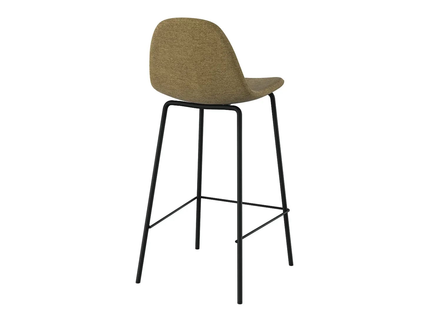 Set de 2 sillas para isla central en tela verde kaki 65 cm - Henrik
