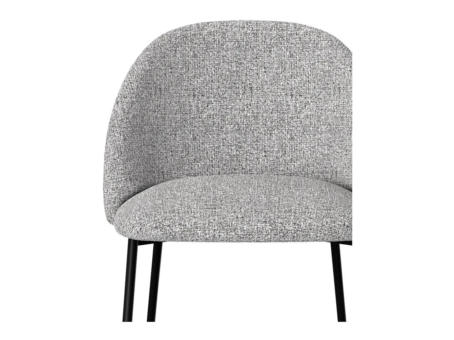 Set de 2 sillas para isla de cocina en tela jaspeada gris claro 66 cm - Karl