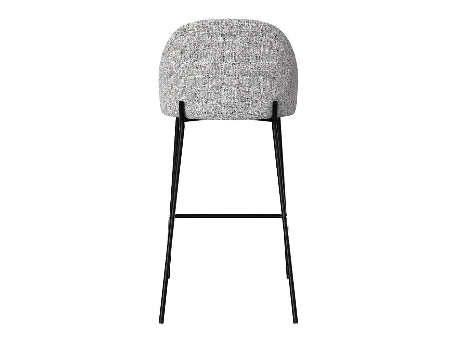 Set de 2 sillas para isla de cocina en tela jaspeada gris claro 66 cm - Karl