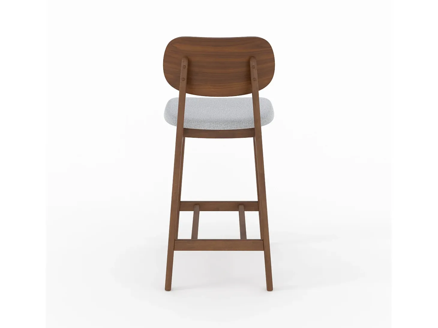 Set de 2 sillas para isla central en madera y tela gris 66 cm - Charlize