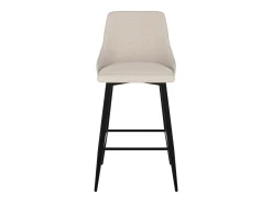 Set de 2 sillas para isla de cocina en tela beige 66,5 cm - Pipo