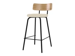 Set de 2 sillas para isla de cocina en tela blanco roto 64 cm - Alize