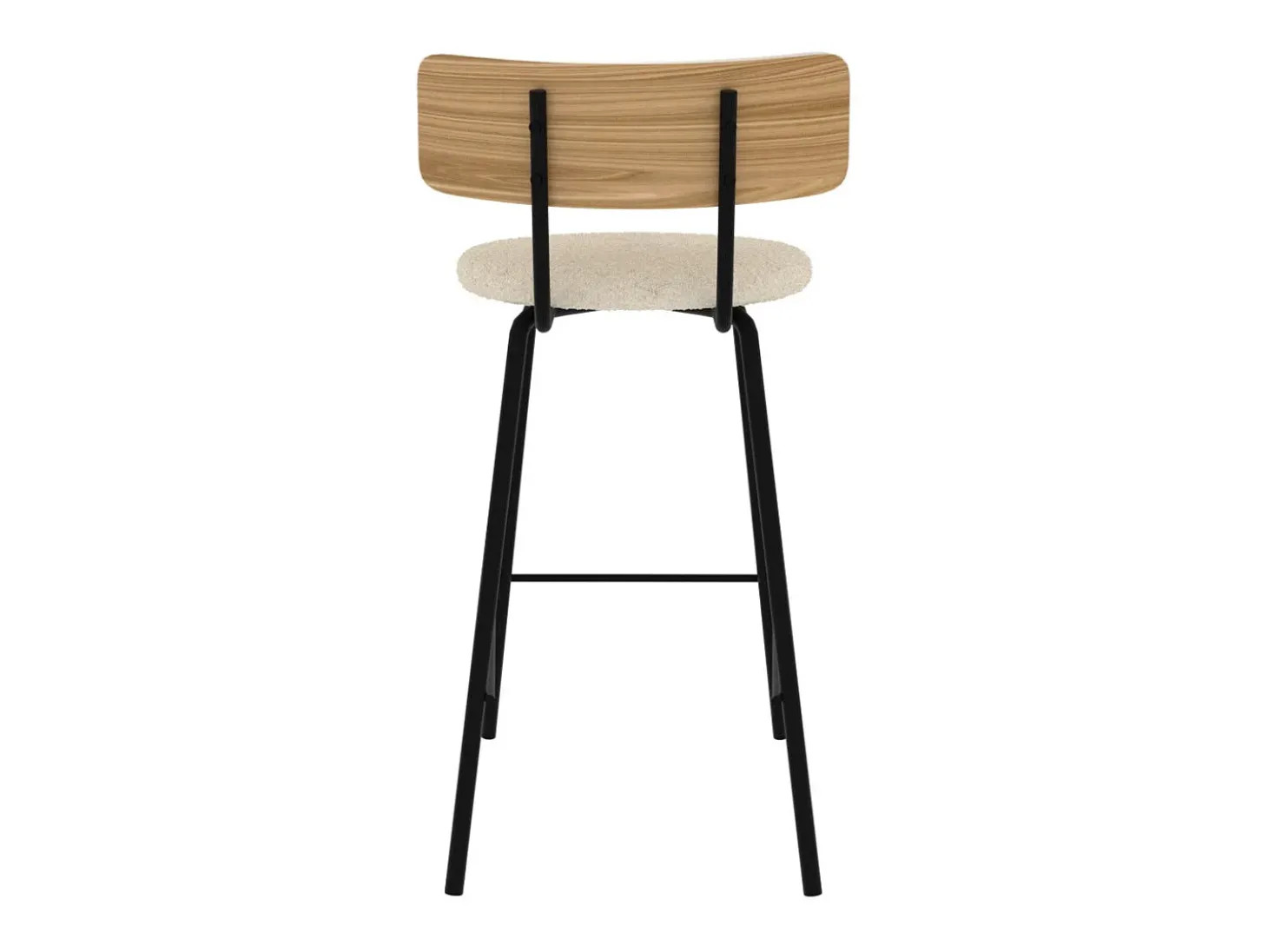Set de 2 sillas para isla de cocina en tela blanco roto 64 cm - Alize