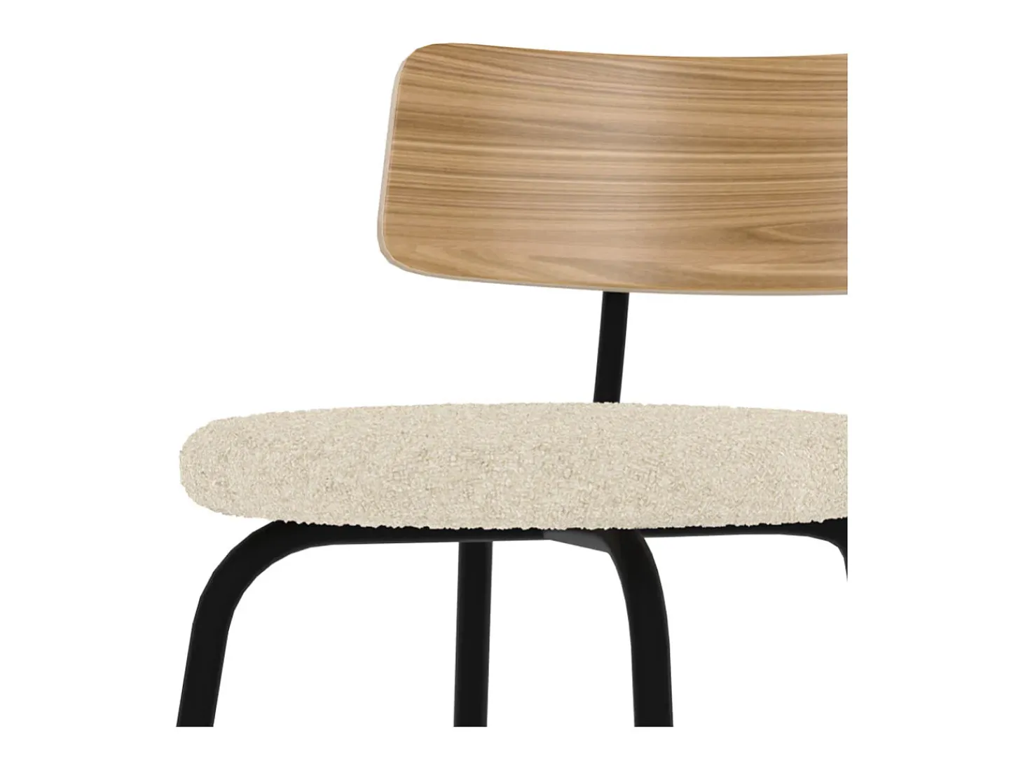 Set de 2 sillas para isla de cocina en tela blanco roto 64 cm - Alize