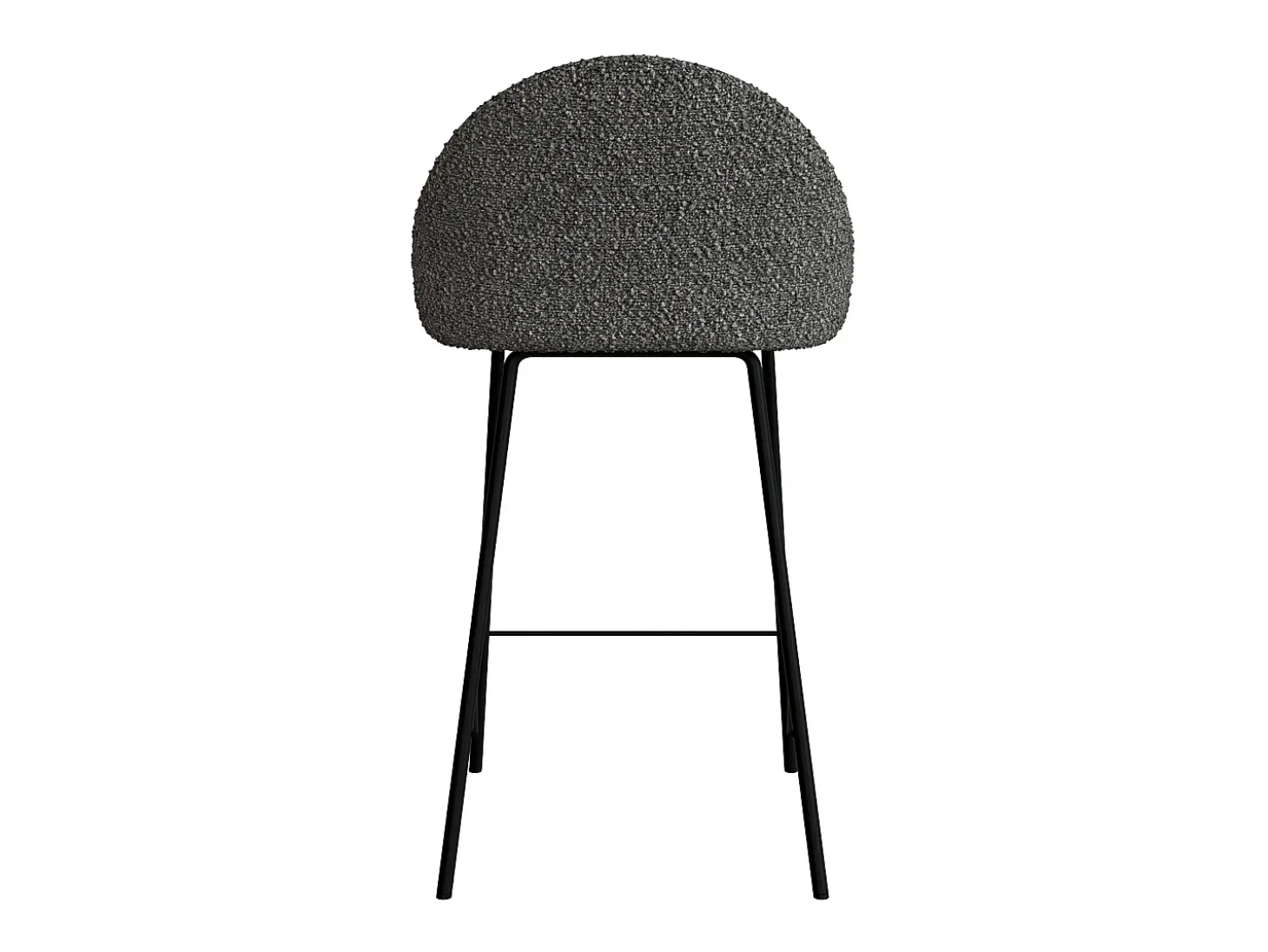 Set de 2 sillas para isla de cocina en tela gris 65 cm - Misty