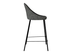 Set de 2 sillas para isla de cocina en tela gris 65 cm - Misty