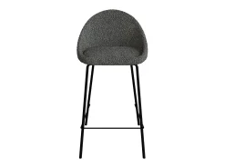 Set de 2 sillas para isla de cocina en tela gris 65 cm - Misty