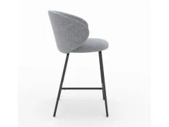 Set de 2 sillas para isla central en tela gris oscuro 68 cm - Cécilia