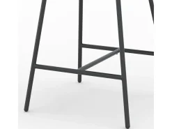 Set de 2 sillas para isla central en tela gris oscuro 68 cm - Cécilia