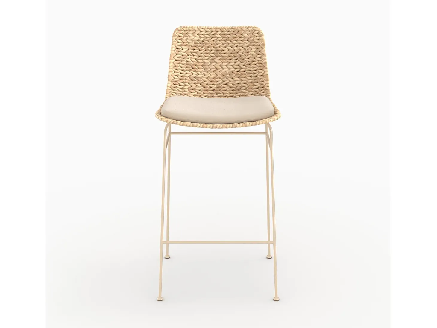 Set de 2 sillas para isla central en material natural 66 cm - Faro