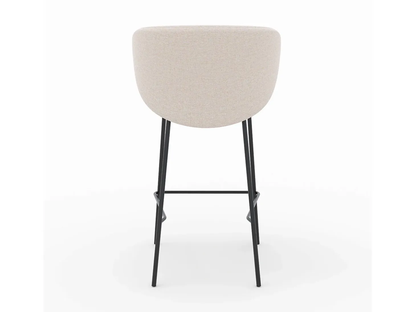 Set de 2 sillas para isla central en tela beige 68 cm - Victoria