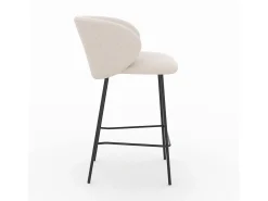 Set de 2 sillas para isla central en tela beige 68 cm - Victoria