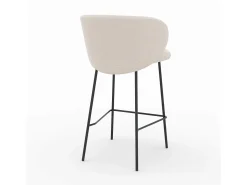 Set de 2 sillas para isla central en tela beige 68 cm - Victoria