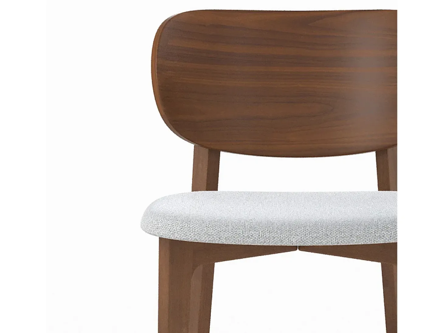 Set de 2 sillas para isla central en madera y tela gris 66 cm - Aria