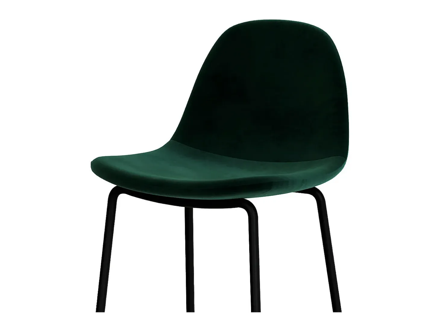 Set de 2 sillas para isla de cocina en terciopelo verde oscuro 65 cm - Henrik